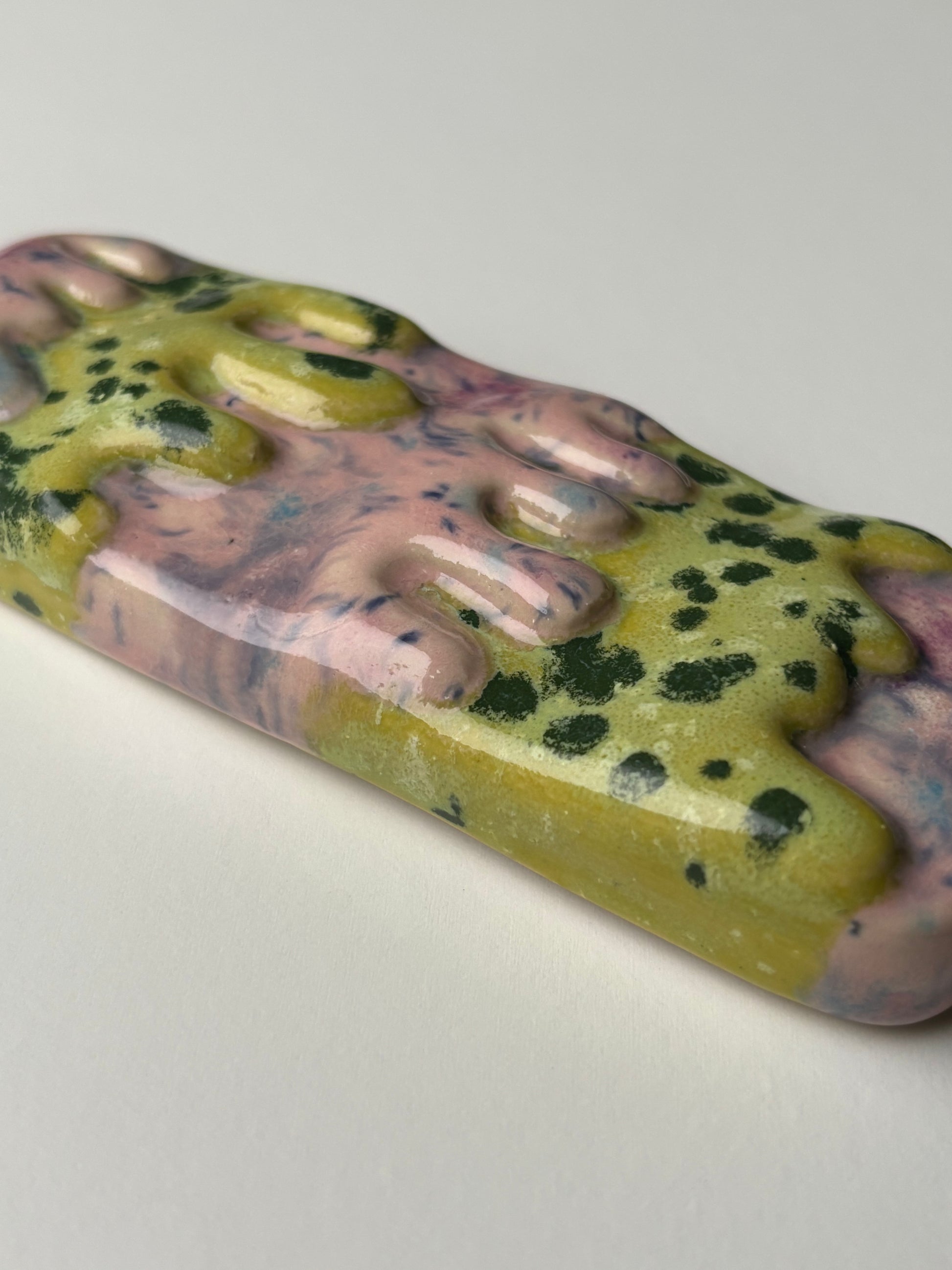 ice cream mezuzah melty pink green cartoon aesthetic dopamine handmade mezuzah judaica