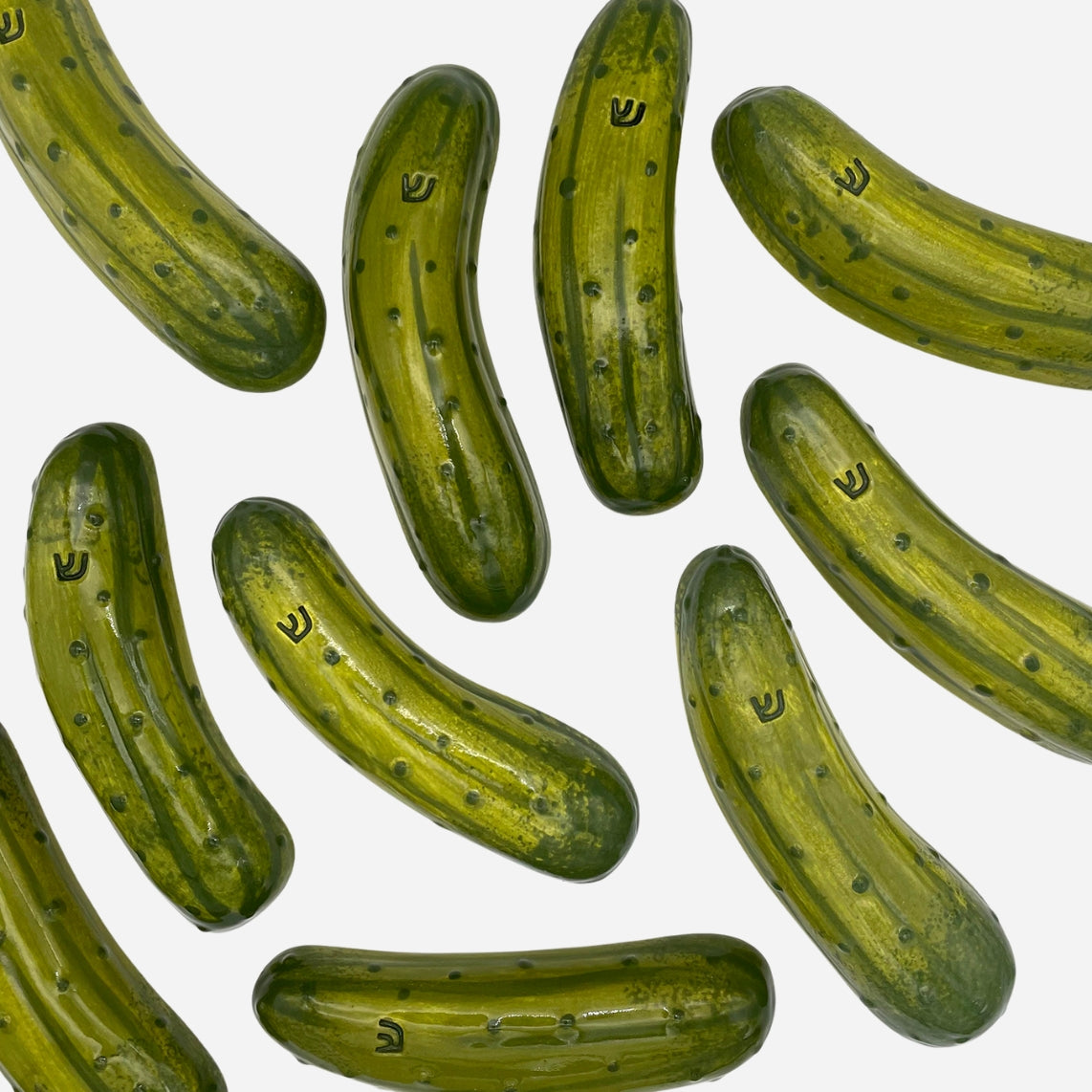 Handmade pickle mezuzah by Shana Ostrowiecki — fun mezuzah case perfect Jewish gift for housewarming or Jewish wedding