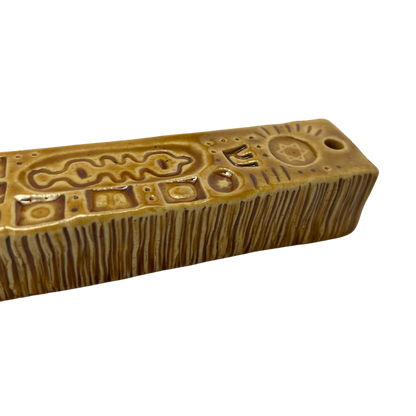 Handcrafted Mezuzah - Deli Mustard Yellow