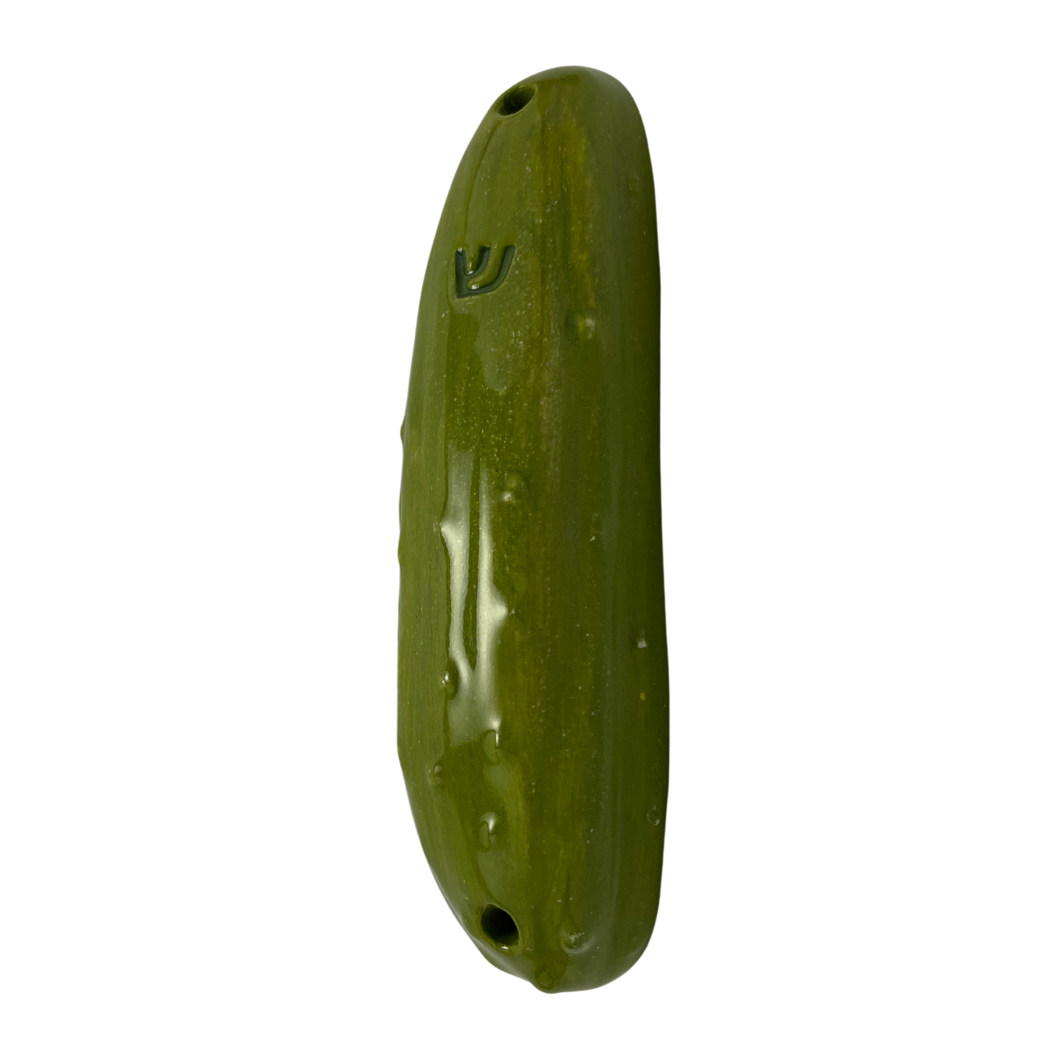 pickle mezuzah handmade ceramic mezuzot green pickle hand painted