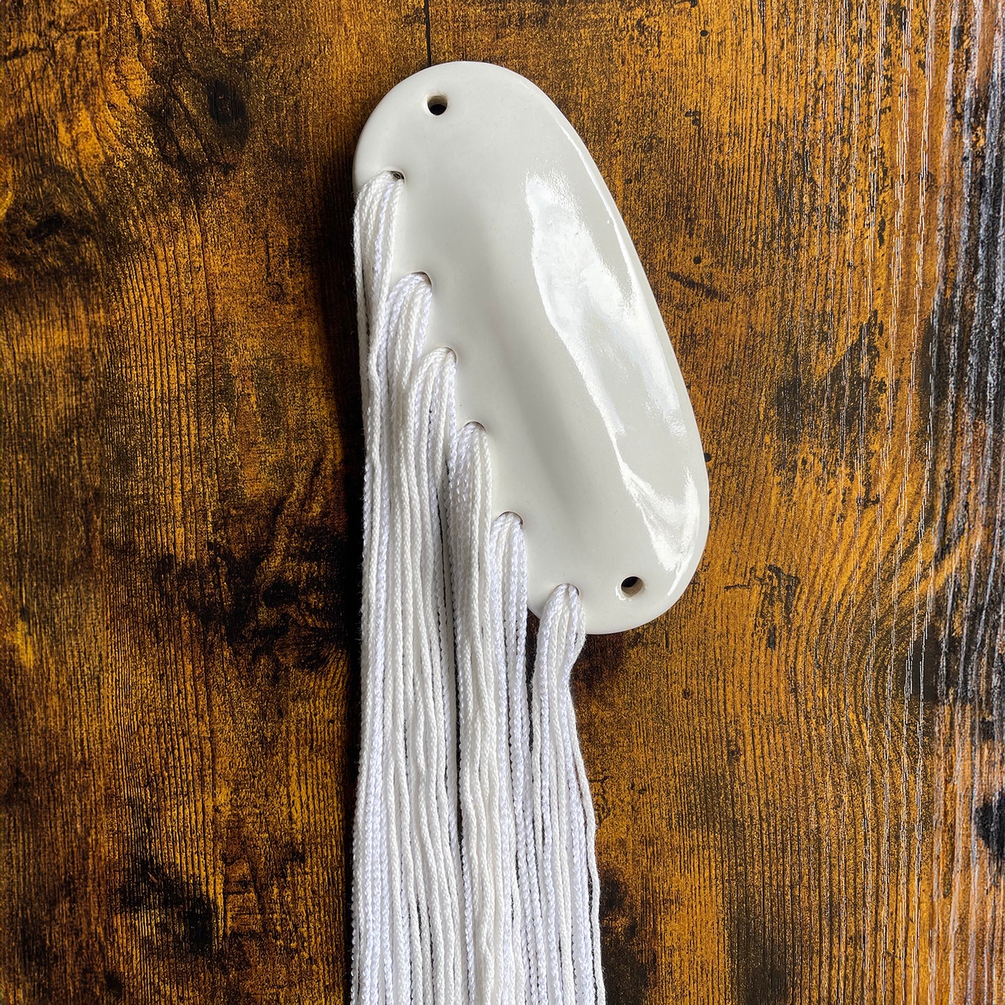 Textile Mezuzah - Cream